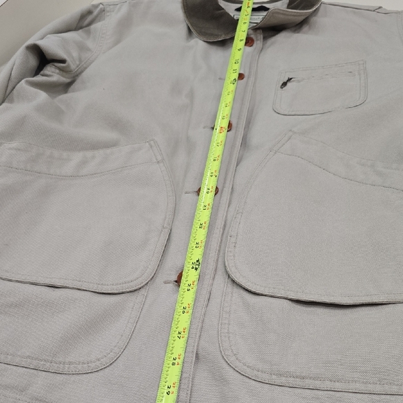 L.L. Bean Women’s Field Barn Chore Jacket with Green Corduroy and Flannel Liner - Picture 13 of 16